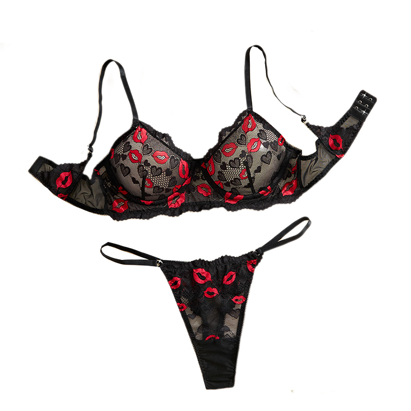 Lingerie - ชุดชั้นในลูกไม้โปร่งใสเซ็กซี่ ชุดชั้นในผู้หญิง ชุดบราและกางเกงในสุดเย้ายวน ชุดคอสตูมอีโรติก