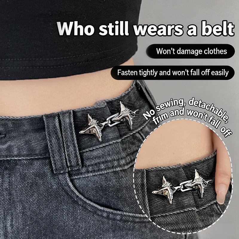 Jeans - หัวเข็มขัดโลหะปรับระดับได้สำหรับเข็มขัดกางเกงยีนส์ ทนทาน ไม่ต้องเย็บ ติดตั้งง่าย ใช้งานได้ทั้งเด็กและผู้ใหญ่