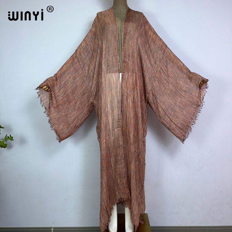 Boho Summer Beach Maxi Dress - WINYI เสื้อคลุมคาร์ดิแกนผู้หญิงคุณภาพสูงใหม่ สวมใส่สบาย ทรงหลวม เหมาะสำหรับงานปาร์ตี้ สไตล์โบโฮ
