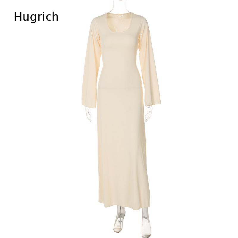 เดรสยาวทรงเข้ารูปสำหรับผู้หญิง - Bodycon Long Sleeve Ribbed Dress บทวิจารณ์และราคา
