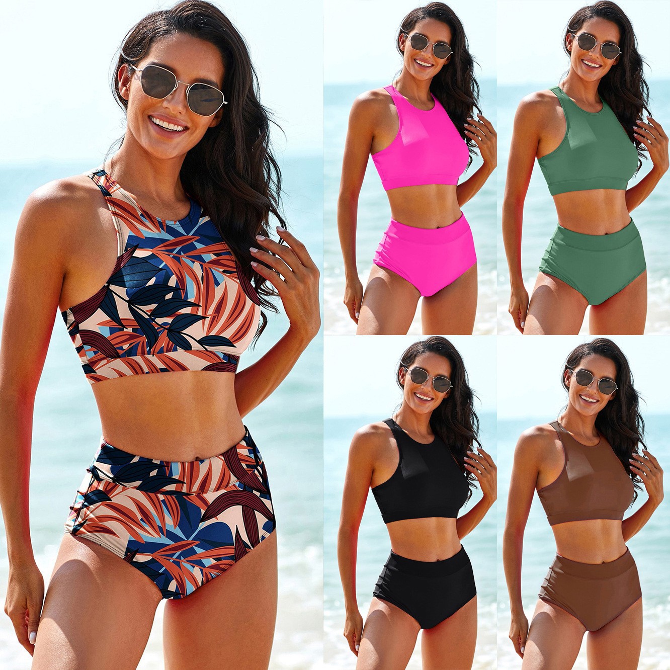 ชุดว่ายน้ำผู้หญิง สีพื้น ท็อปแ - Tops บทวิจารณ์และราคา