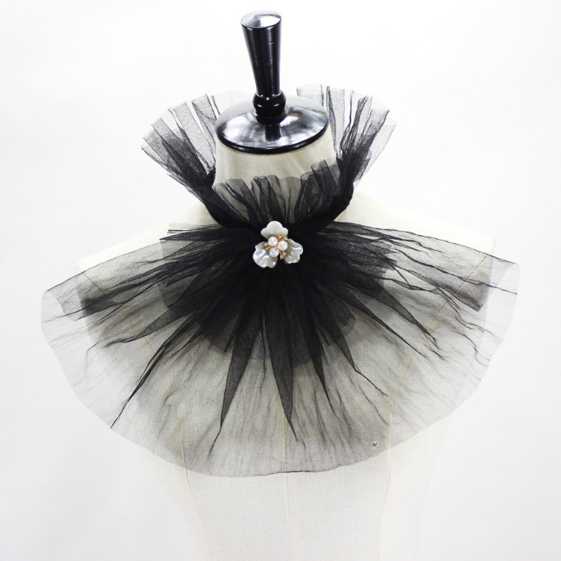 ปกคอปลอมผ้าทูลล์สไตล์วินเทจคอต - Dresses บทวิจารณ์และราคา