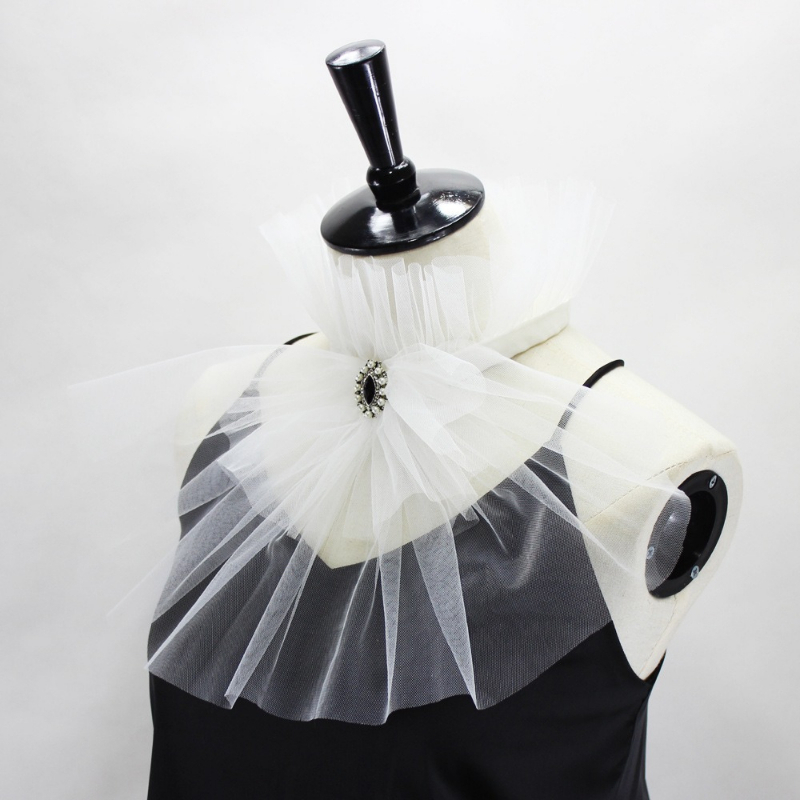 ปกคอปลอมผ้าทูลล์สไตล์วินเทจคอต - Dresses บทวิจารณ์และราคา