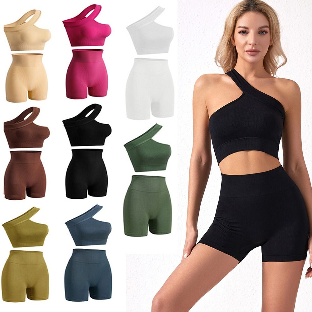 ชุดออกกำลังกายผู้หญิงแบบลำลอง  - Seamless Ribbed Workout Tank Top บทวิจารณ์และราคา