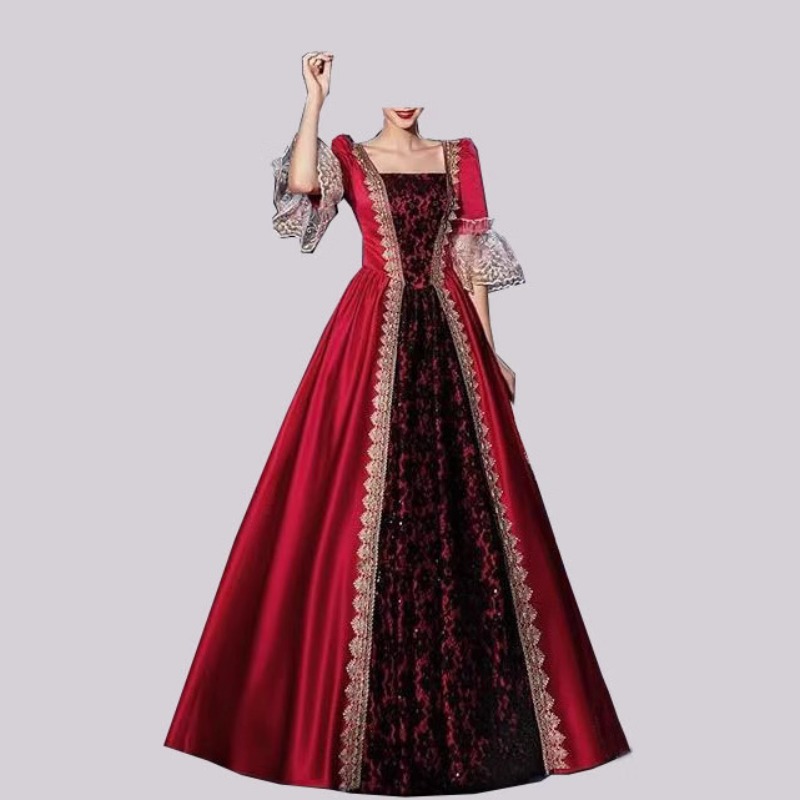 ชุดเดรสสตรี S-5XL สไตล์ยุคกลาง - Dresses บทวิจารณ์และราคา