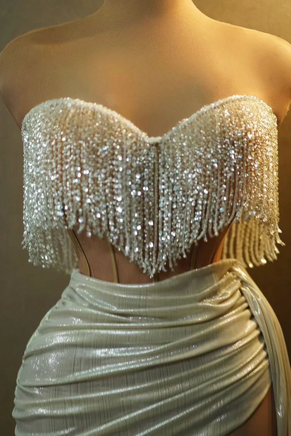 Sparkly Rhinestones CHAIN พู่ท - Sparkly Rhinestone Club Party Dress บทวิจารณ์และราคา