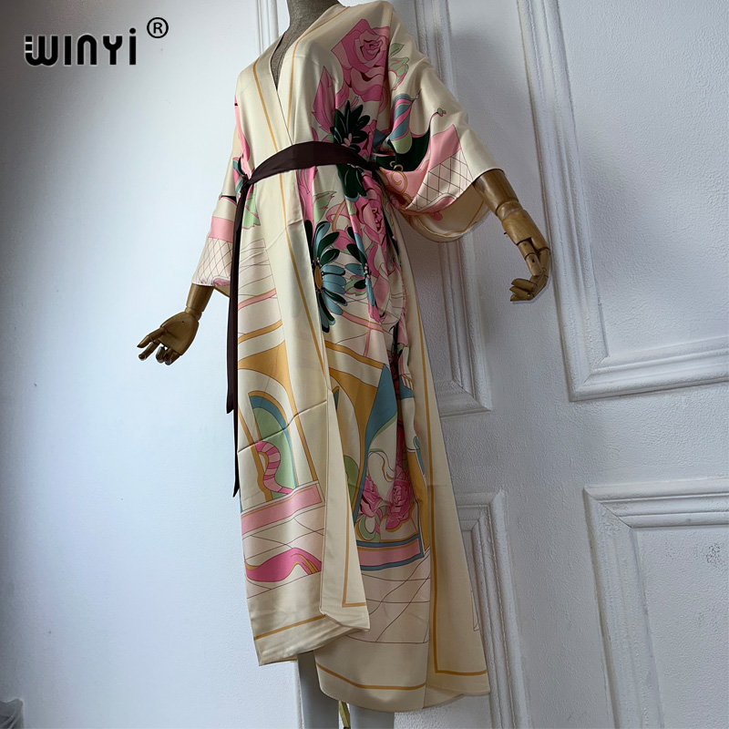 WINYI ชุดคลุมชายหาดลายพิมพ์ฤดู - Boho Summer Beach Maxi Dress บทวิจารณ์และราคา