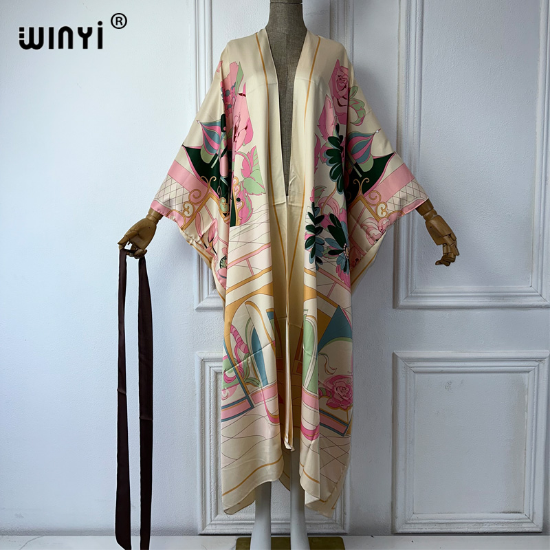 WINYI ชุดคลุมชายหาดลายพิมพ์ฤดู - Boho Summer Beach Maxi Dress บทวิจารณ์และราคา