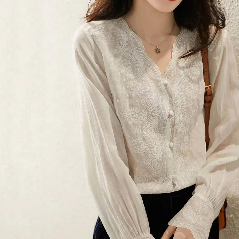 GELITAYIN V คอยาวแขนยาวผ้าลินิ - Casual Loose Linen Shirt Dress บทวิจารณ์และราคา