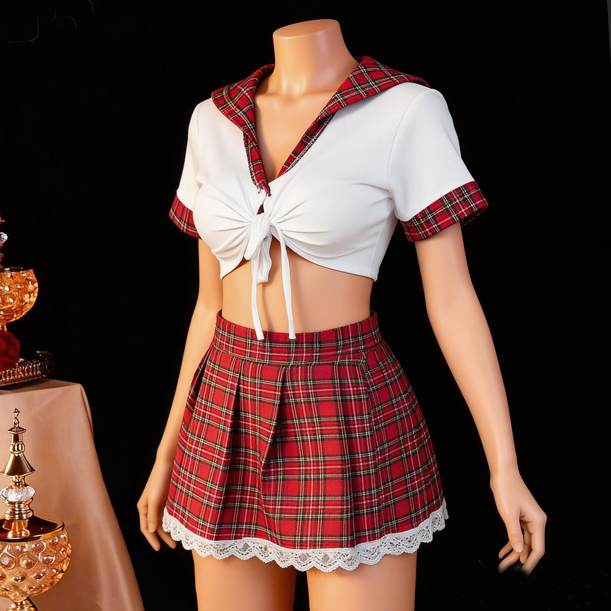 ชุดชั้นในเซ็กซี่สีแดง ชุดนอนวา - Dresses บทวิจารณ์และราคา