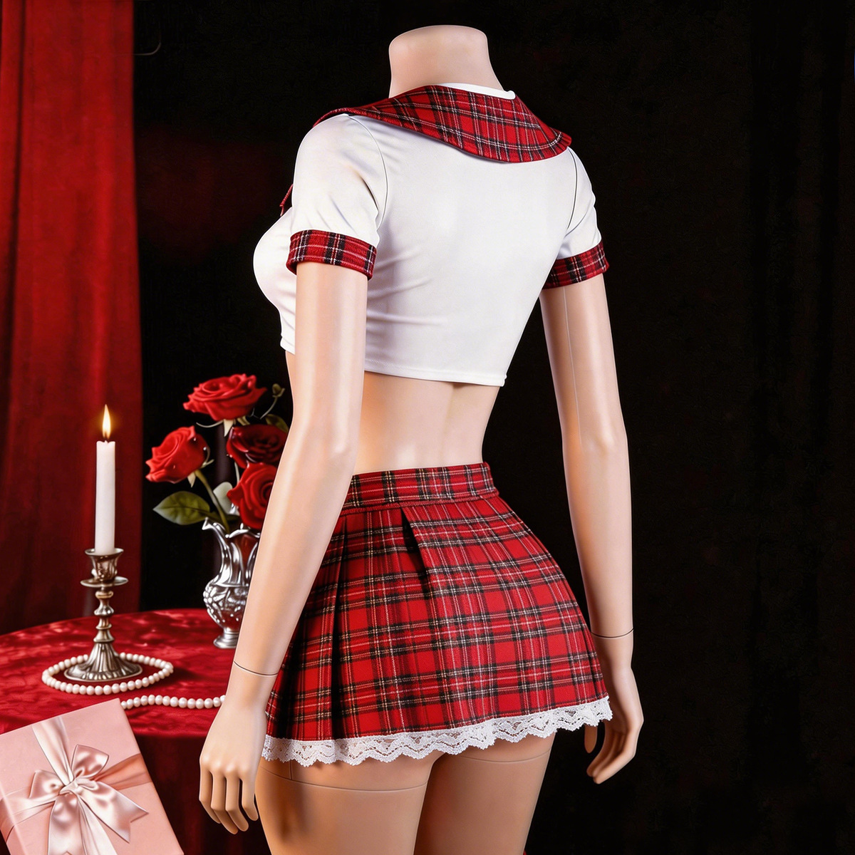 ชุดชั้นในเซ็กซี่สีแดง ชุดนอนวา - Dresses บทวิจารณ์และราคา