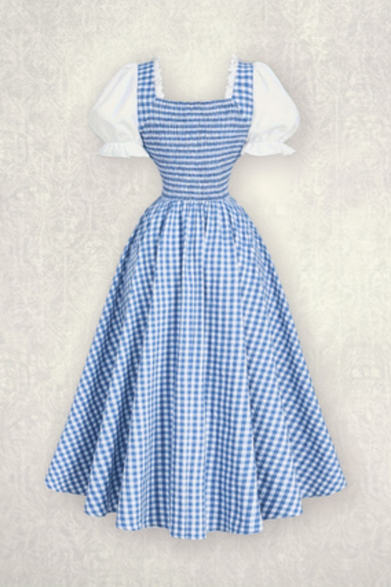 ชุดเดรสแฟชั่นสตรีสีน้ำเงินและส - French Vintage Floral Midi Dress บทวิจารณ์และราคา