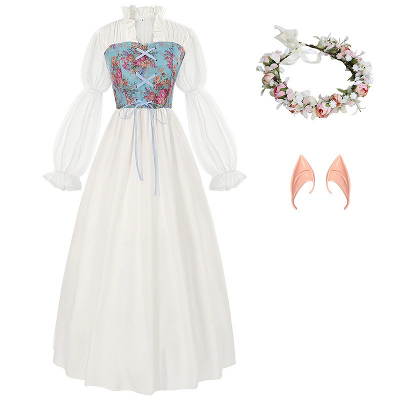 ชุดเดรสเอวสูงสไตล์เรอเนซองส์ พ - Dresses บทวิจารณ์และราคา