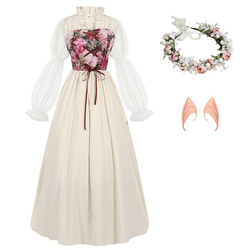 ชุดเดรสเอวสูงสไตล์เรอเนซองส์ พ - Dresses บทวิจารณ์และราคา