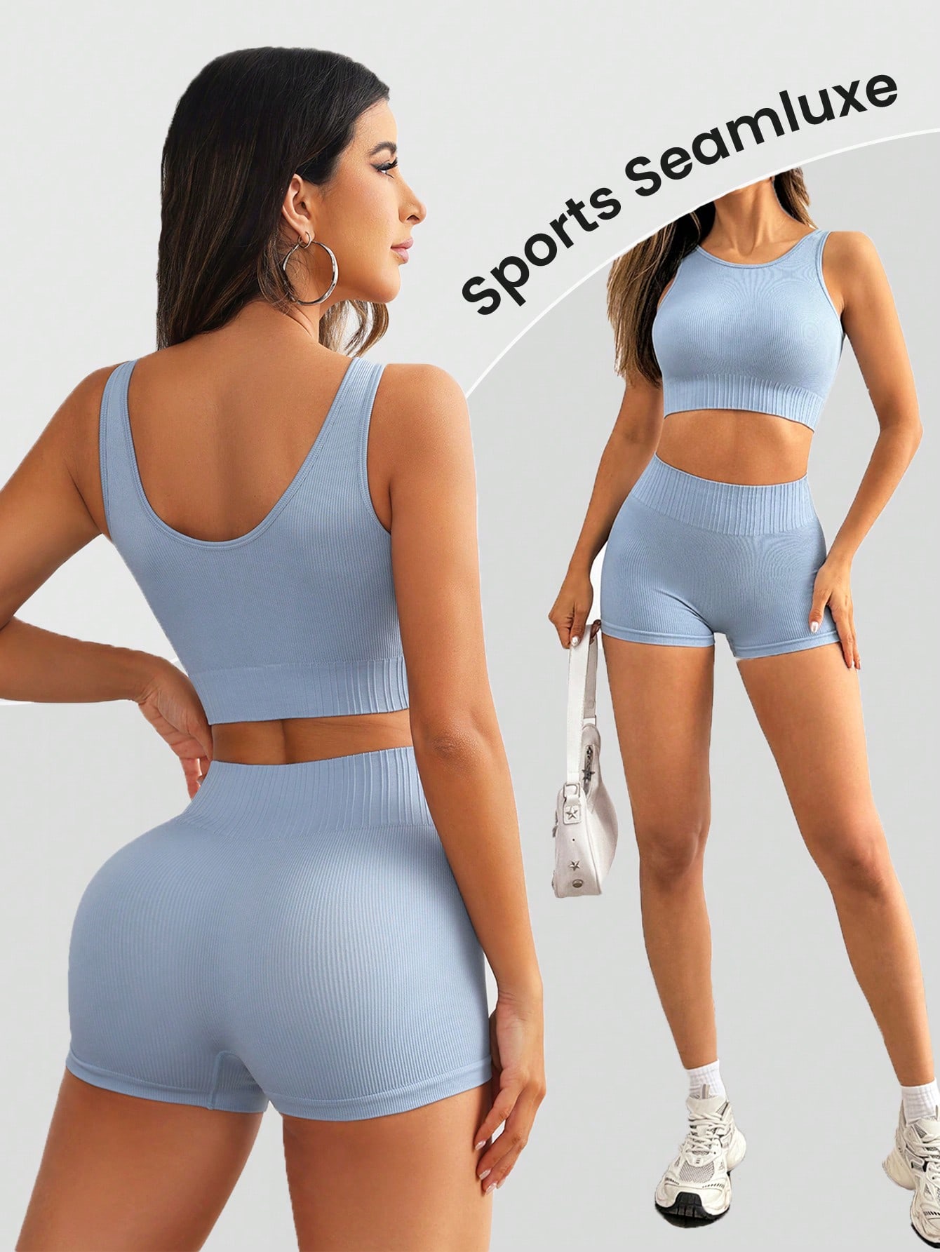 ชุดโยคะไร้รอยต่อสำหรับผู้หญิง  - Seamless Ribbed Workout Tank Top บทวิจารณ์และราคา